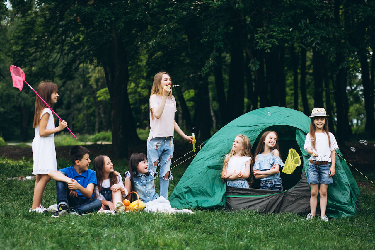 åka ut på camping med barn
